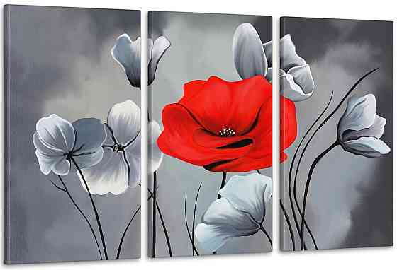 Модульная картина Абстракция Цветы Аrt-161_3А Киев