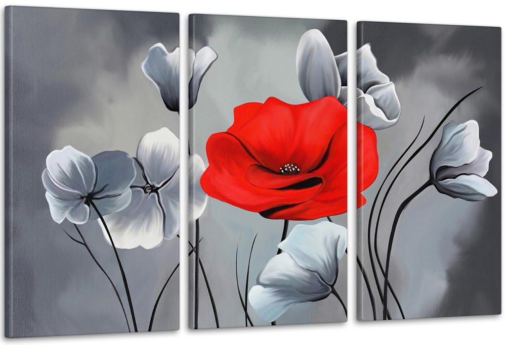 Модульная картина Абстракция Цветы Аrt-161_3А Киев - изображение 1