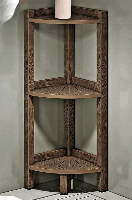 Стеллаж угловой для ванной 