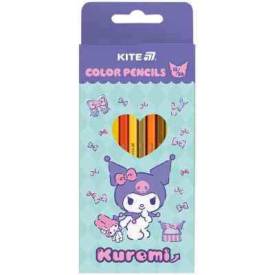 Олівці кольорові Kite Kuromi двосторонні, 12 кольорів (HK25-054-2) Вінниця