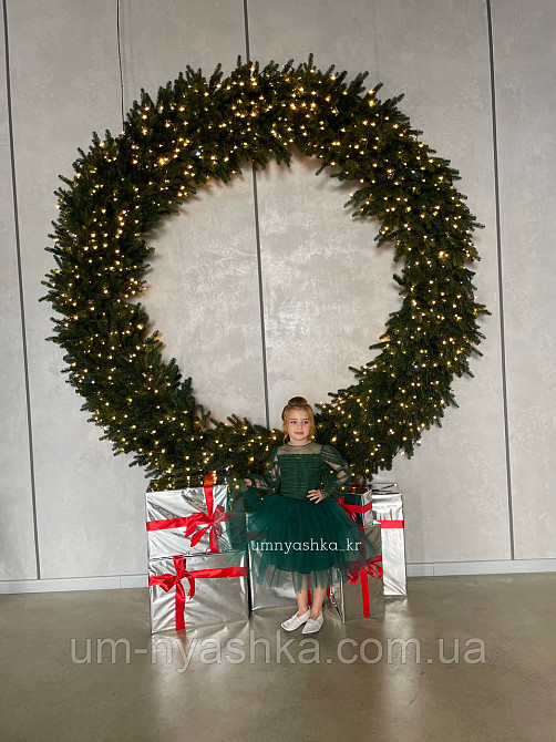 Зелене пишне плаття з рукавами 110-128 Кривий Ріг - фото 7