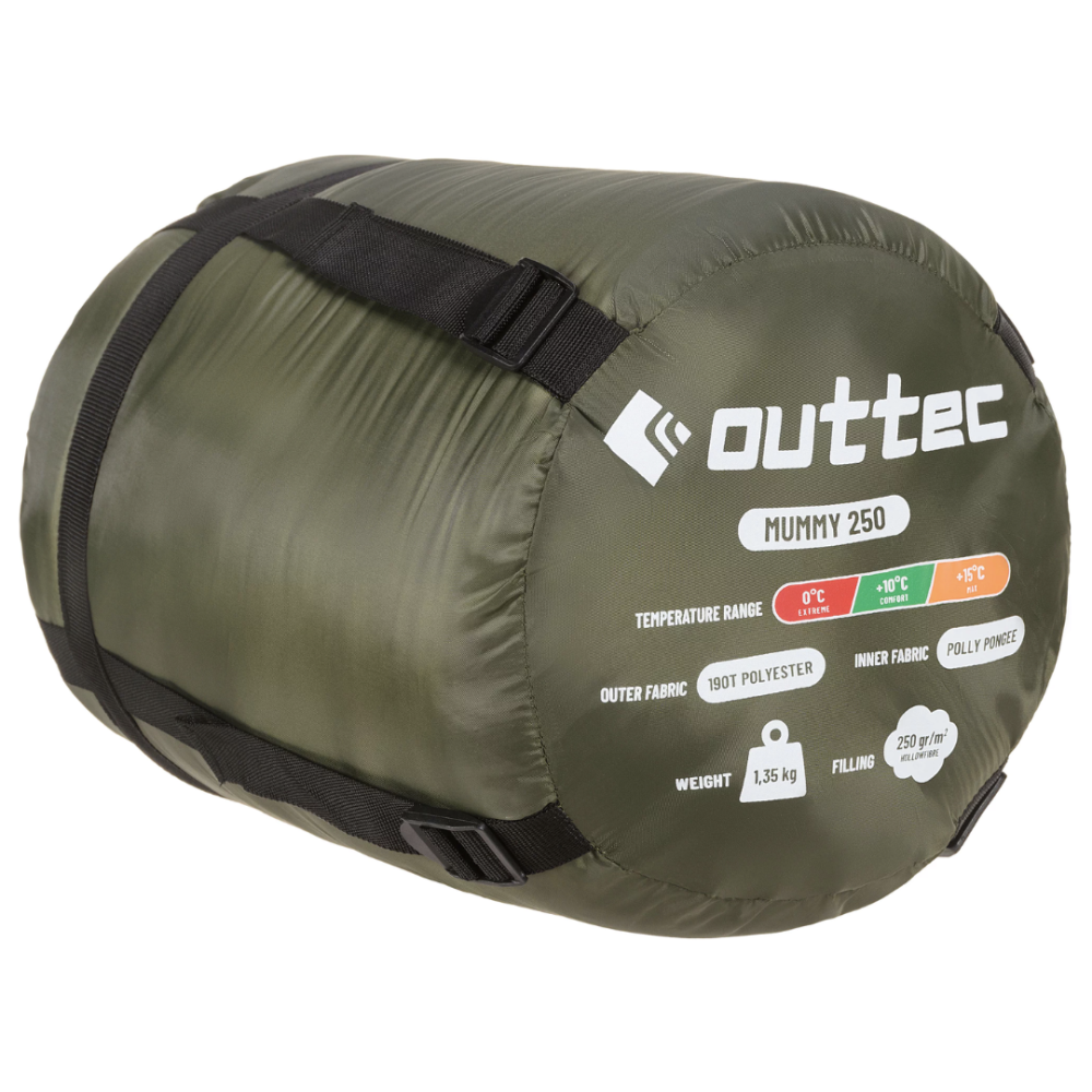 Спальний мішок кокон Outtec Mummy демісезон хакі Київ - фото 4