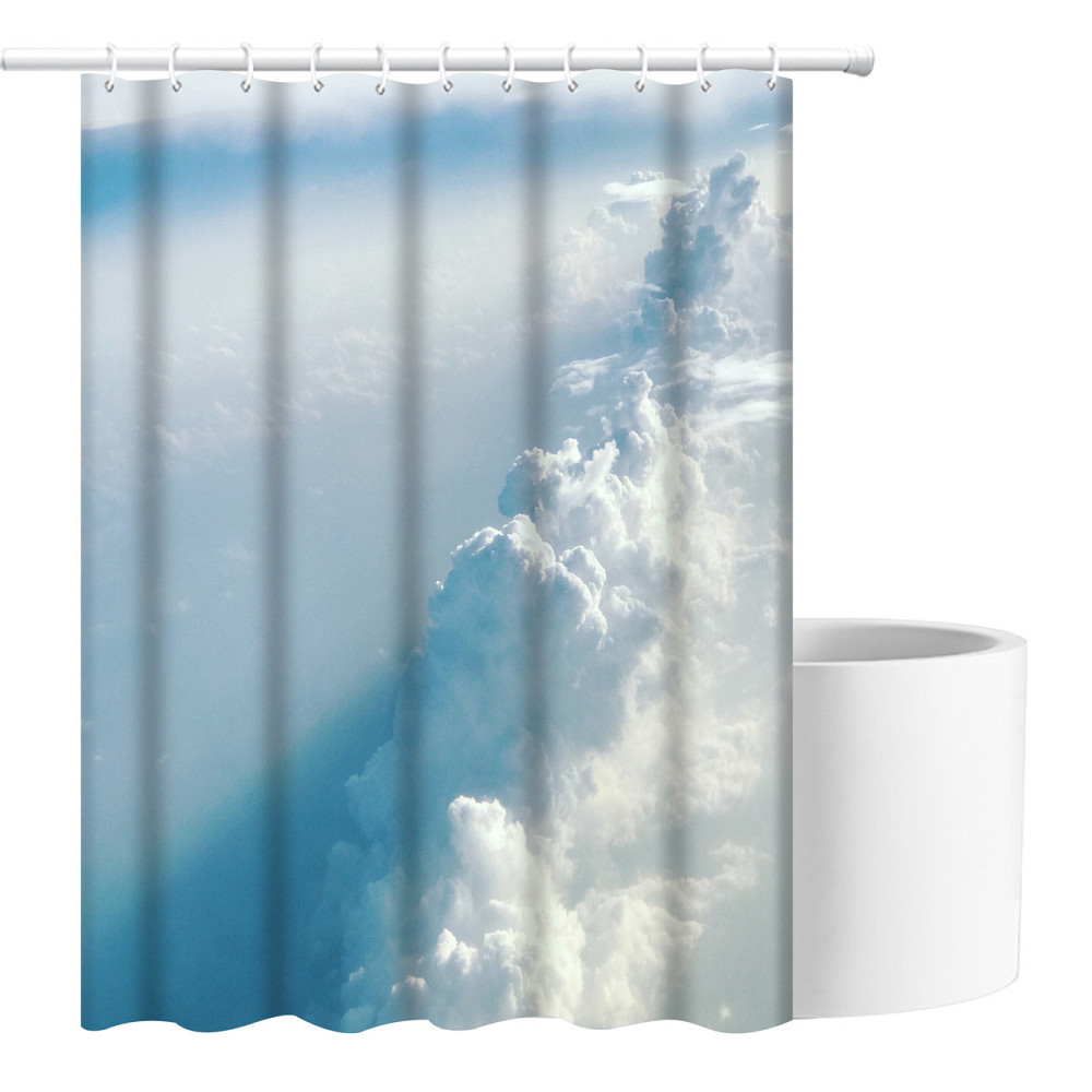 Шторка для ванни з поліестеру водонепроникна Bathlux 180x180 см з кільцями, фіранка для ванної кімнати Кам'янець-Подільський - фото 3