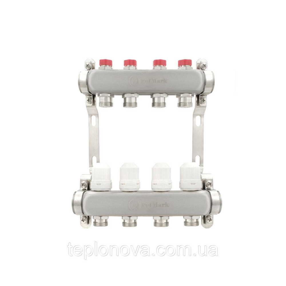 Коллектор нержавейка на 4 пары выходов  