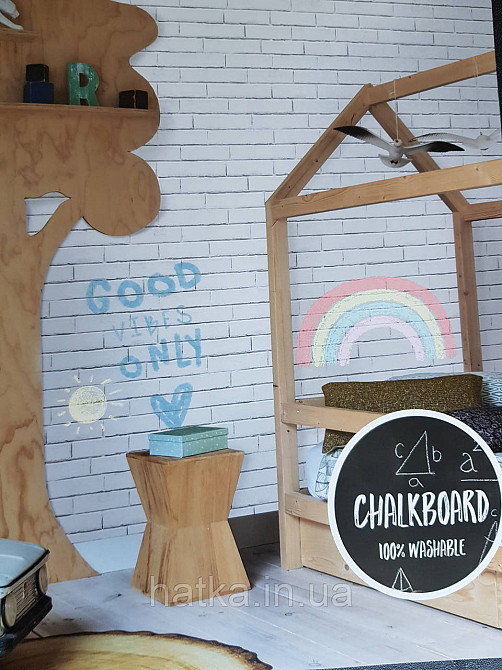 Обои флизелиновые эко Decoprint Good Vibes 0.53х10 молодежные под кирпич светло серые на обоях можно писать Киев - изображение 1