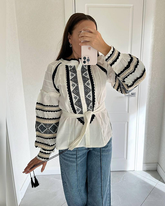 Вишиванка жіноча з вишитими рукавами 80% бавовна 44 Одеса - фото 2