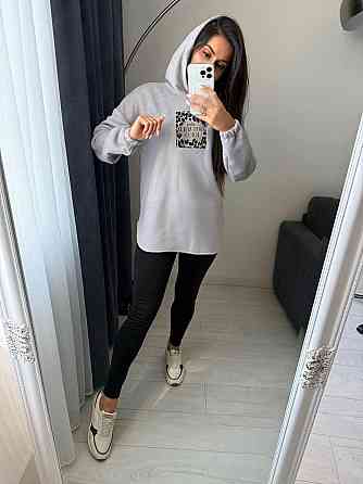 Жіночий теплий костюм-двійка: кофта та лосини двосторонній Polar Фліс + дайвінг на флісі Сірий, 50/52 Одеса