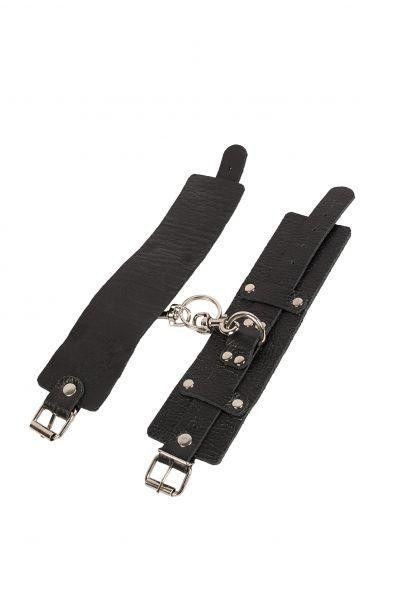 Наручники Leather Dominant Hand Cuffs, Black Sex Aura Київ - фото 3