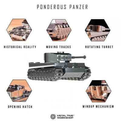 Конструктор Metal Time Колекцiйна модель Ponderous Panzer Heavy Tank Важкий танк Тигр (MT020) Вінниця