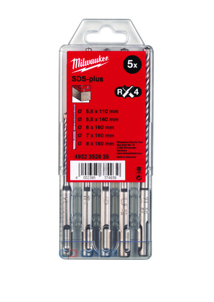 Набір бурів SDS-PLUS с 4-мя кромками що ріжуть MILWAUKEE 4932352835 Одеса - фото 1