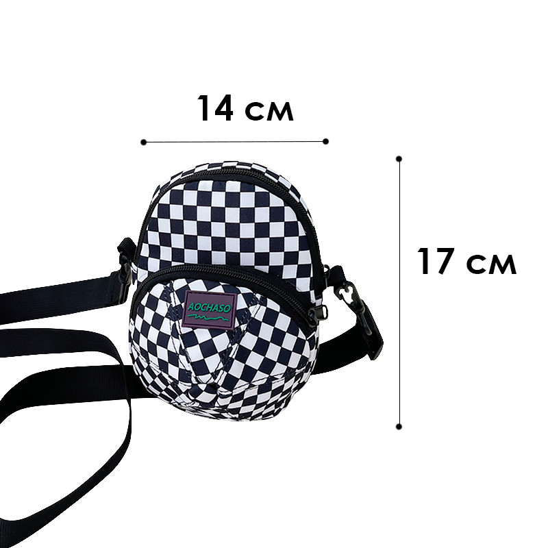 Детская сумка TD-637/1 через плечо на два отделения с ремешком Black Киев - изображение 5