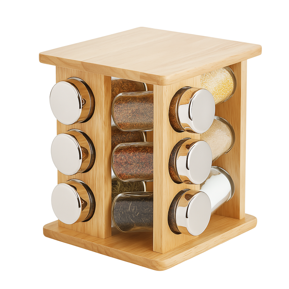 Спецівниця на дерев.підставці "Classic" 12 шт./набір 16.5*16.5*24см Київ - фото 3