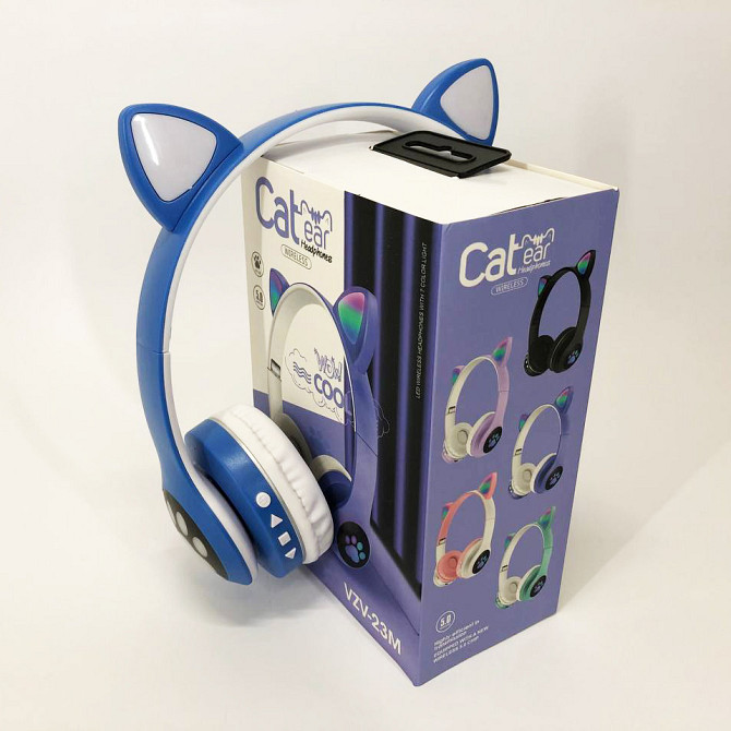 Беспроводные наушники кошечка Cat VZV 23M, Комфортные наушники с кошачьими ушками QJ-21 Львов - изображение 3