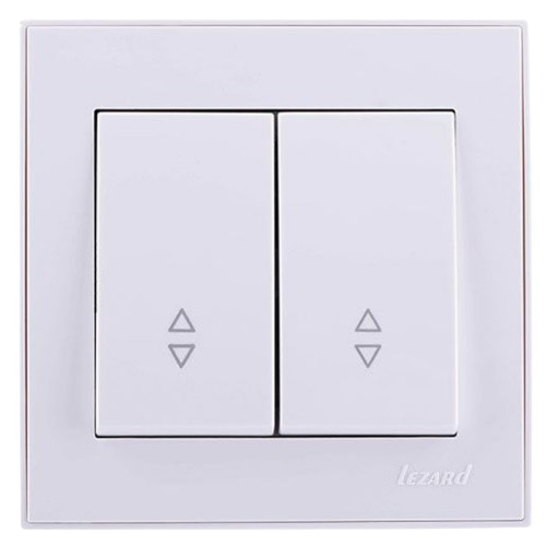 RAIN білий Вимикач внутрішній прохідний 2кл Лезард Житомир