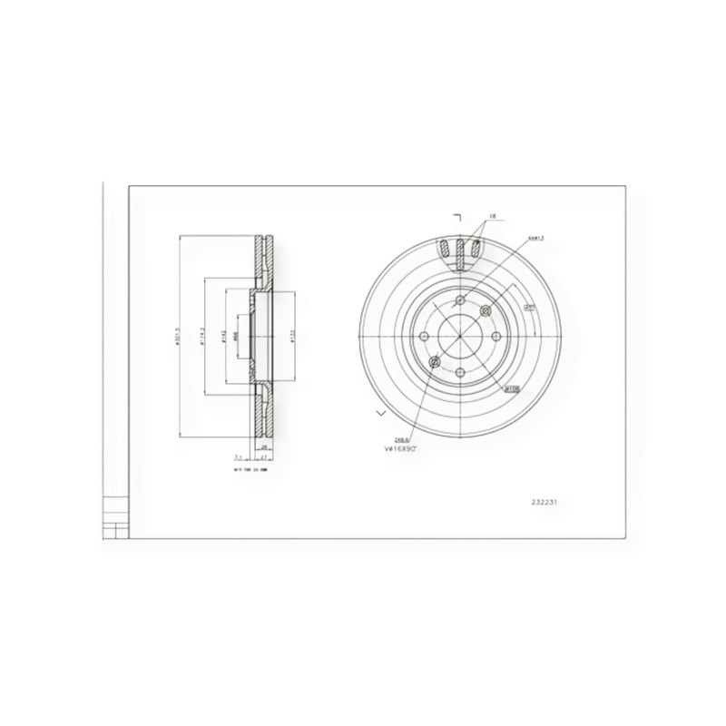 Диск Citroen C4, Peugeot 207, 307 (2003-) передний (d302x26mm) тормозной Мукачево - изображение 1