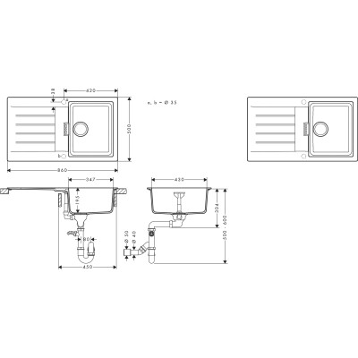 Мийка кухонна Hansgrohe S52 (43356290) Вінниця - фото 4