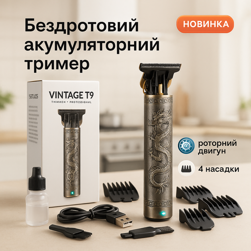 Тример для складної стрижки волосся, Машинка для стрижки волосся потужна Миюча машинка MB-50 Львів - фото 16