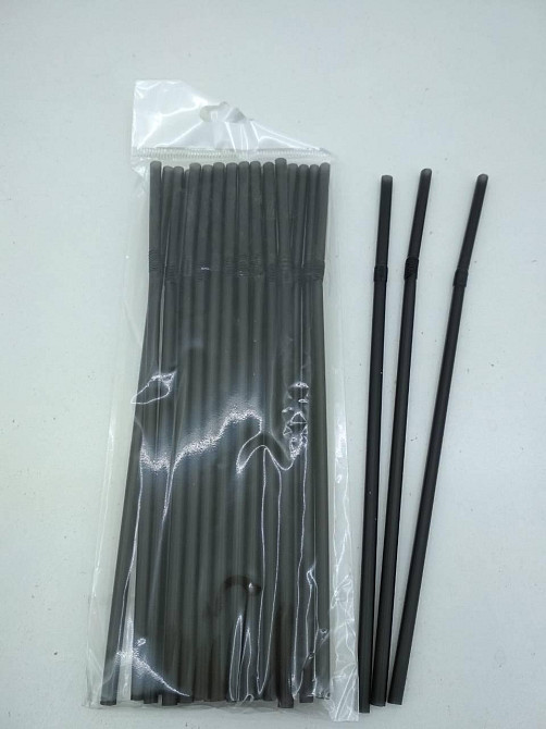 Трубочка для коктейлів чорна (25шт) ТМ "Супер торба" Харків - фото 2