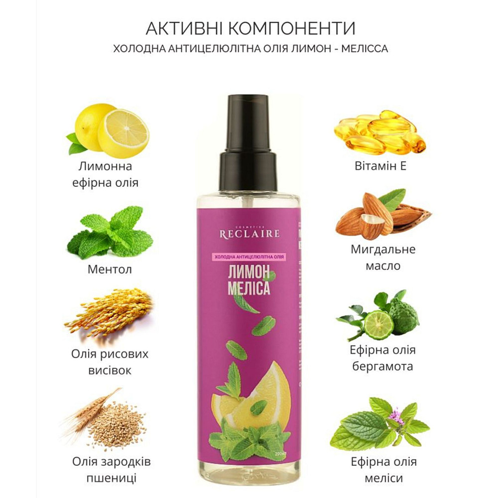 Антицеллюлитный массажный набор для тела: Скребок гуаша+холодное масло Reclaire cosmetics Киев - изображение 14