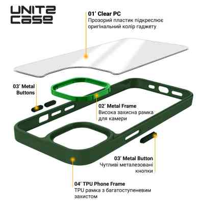 Чехол для мобильного телефона Armorstandart UNIT2 Apple iPhone 14 Green (ARM69940) Винница