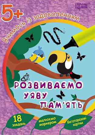 Картки: Вчимось із задоволенням. Розвиваємо уяву та пам`ять. 5+, шт Киев