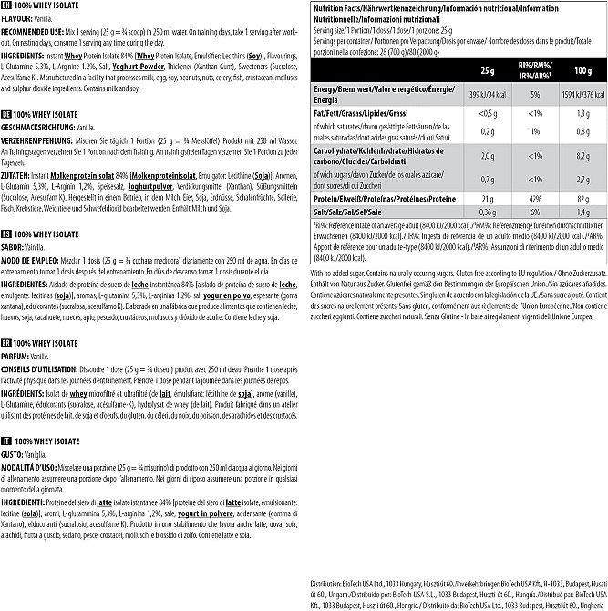 Протеїн Ізолят 100% Whey Isolate 700 g (Strawberry) Луцьк - фото 6