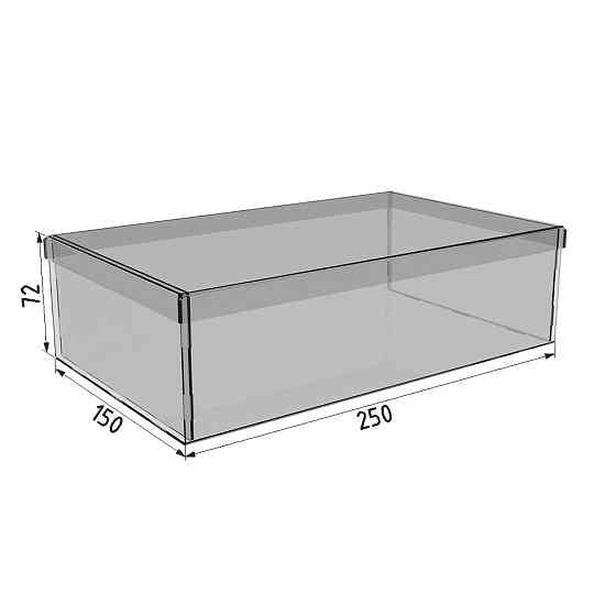Коробка акрилова EKOSTAR 250х150х70 з кришкою Київ