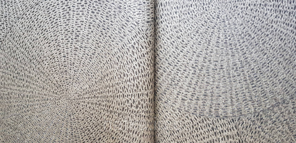 Обои виниловые на флизелиновой основе Rasch Ascona 1.06х10 абстракция круги точки золотистые черные 3д Киев - изображение 2