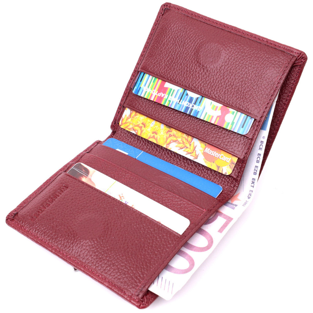 Женский небольшой кошелек из натуральной кожи ST Leather 19476 Бордовый Киев - изображение 6