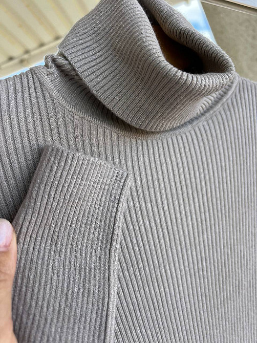 Светр жіночий A-N 920 водолазка гольф рубчик високий комір one size, бежевий, one size Київ - фото 9