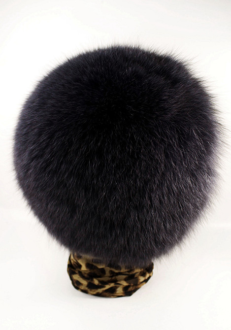 Шапка меховая женская песцовая сноп Анастасия Черный Харьков - изображение 4