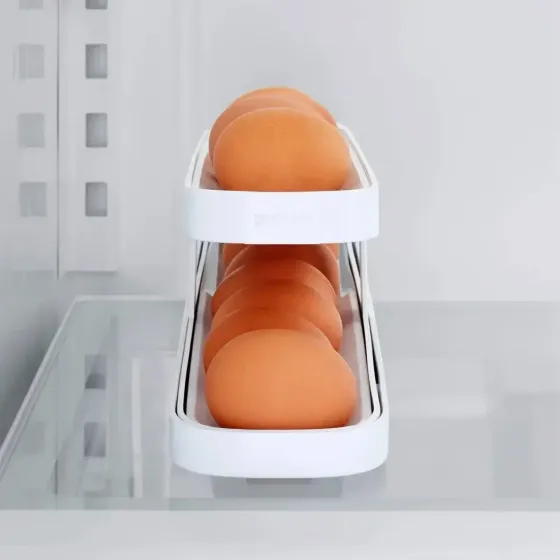 Контейнер для хранения яиц в холодильнике на два яруса Белый Коломия