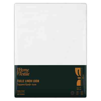 Штора Ardesto Гардина крафт-лен 100% полиэстер 300х270 см, белый (ART1050WH) Винница