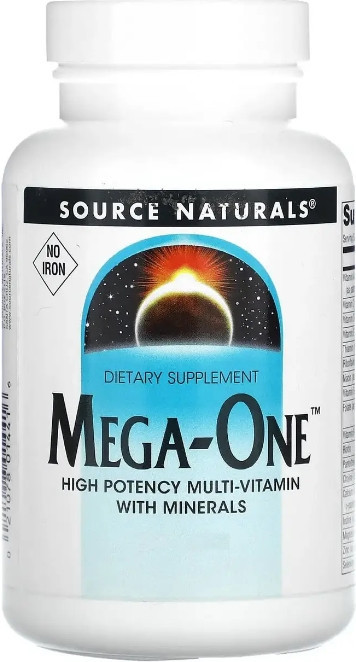 Витмамины и минералы без железа Source Naturals Mega-One 30 табл Киев - изображение 1