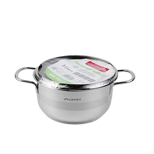 Каструля нержавіюча сталь 3л 20*10см 5413 KAMILLE Житомир - изображение 3