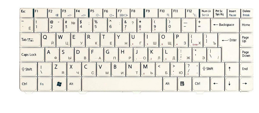 Клавиатура для ноутбука Sony Vaio (VGN-C) White, RU Вінниця - фото 2