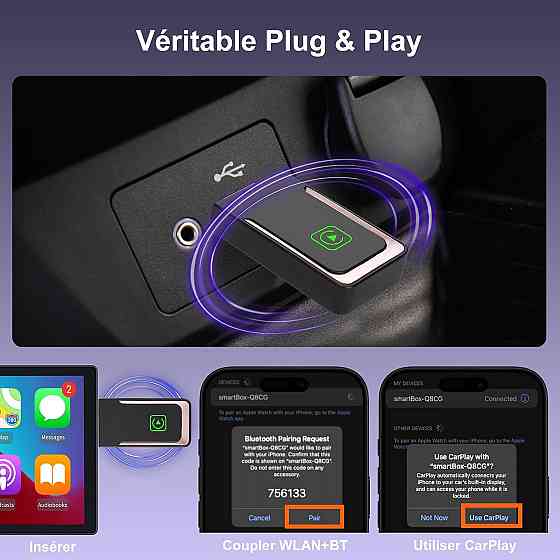 Автомобільний безпровідний адаптер CarPlay WEEESHOOA Z2 Луцк