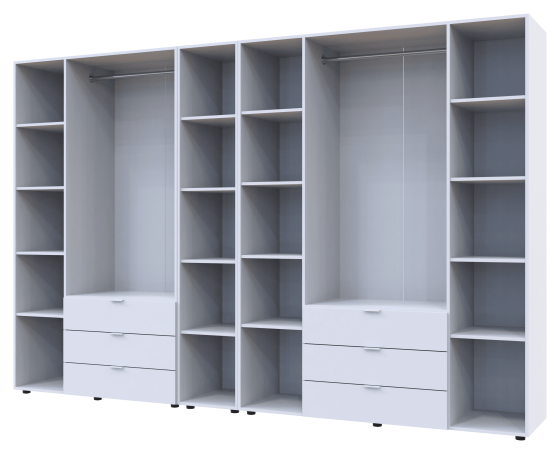 Комплект шкафов для одежды Doros Гелар (3 шт.) 309,4х49,5х203,4 см Белый (DRS-011180) Львов