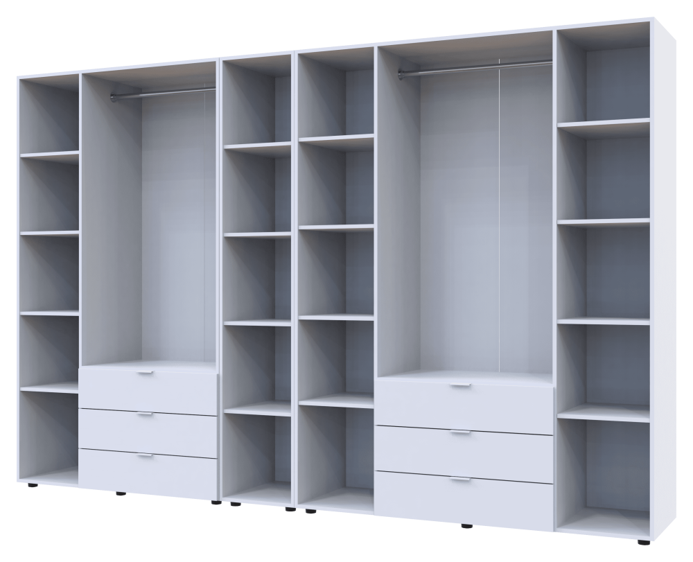 Комплект шаф для одягу Doros Гелар (3 шт.) 309,4х49,5х203,4 см Білий (DRS-011180) Львів - фото 4