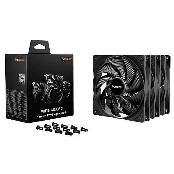 Вентилятор be quiet! Pure Wings 3 140mm PWM High-Speed 3-Pack Black (BL138) ( 21716 ) Харьков