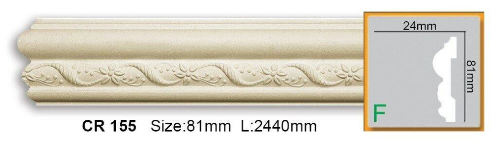 Молдинг полиуретановый с орнаментом Gaudi Decor CR 155 Flexi Днепр - изображение 2