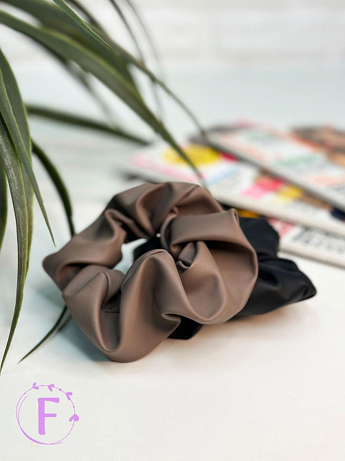 Резинка для волосся з екошкіри Київ - фото 4