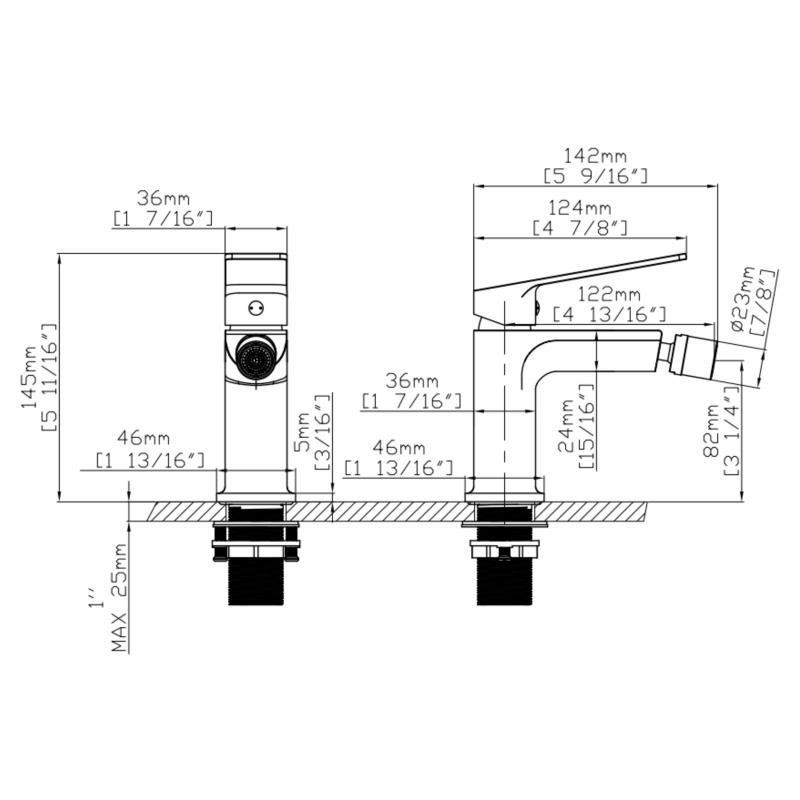 Смеситель для биде Qtap Capricorn Chrome (k26) QTCAP2060102C48223 Киев - изображение 2