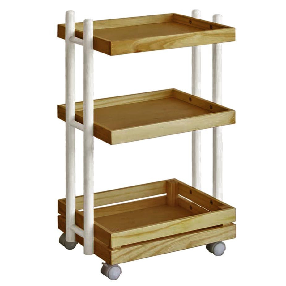 Етажерка для ванної на коліщатах "Плонімар" зефір-сієна Миколаїв - фото 1