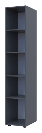 Шафа-пенал з дзеркалом Doros Гелар 39х49,5х203,4 см Графіт (DRS-011130) Львів