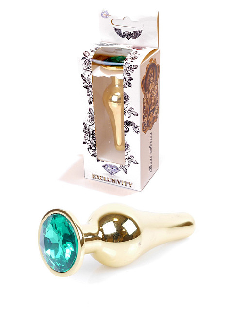 Анальная пробка Jawellery Gold BUTT PLUG-Green Sex Aura Киев - изображение 1