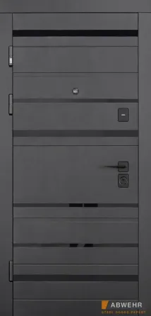 Входная дверь Abwehr Megapolis Kale Harmonia 546/0 Черная шагрень + Олово супермат 960*2050 мм Киев