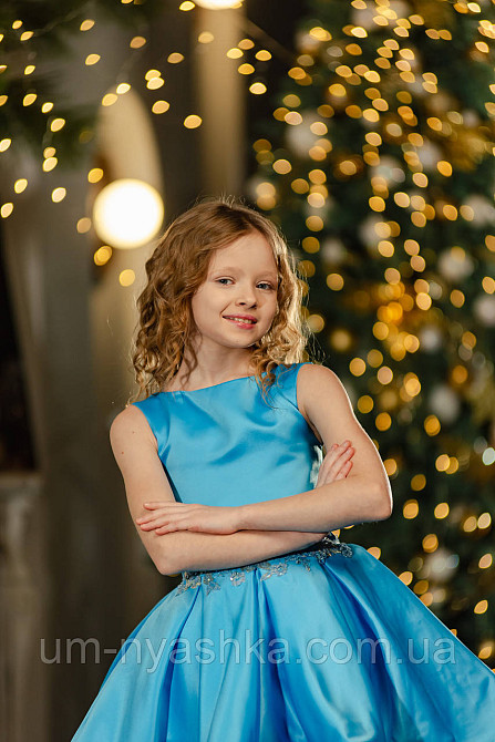 Детское нарядное голубое платье с блестками 122-134 Кривой Рог - изображение 8