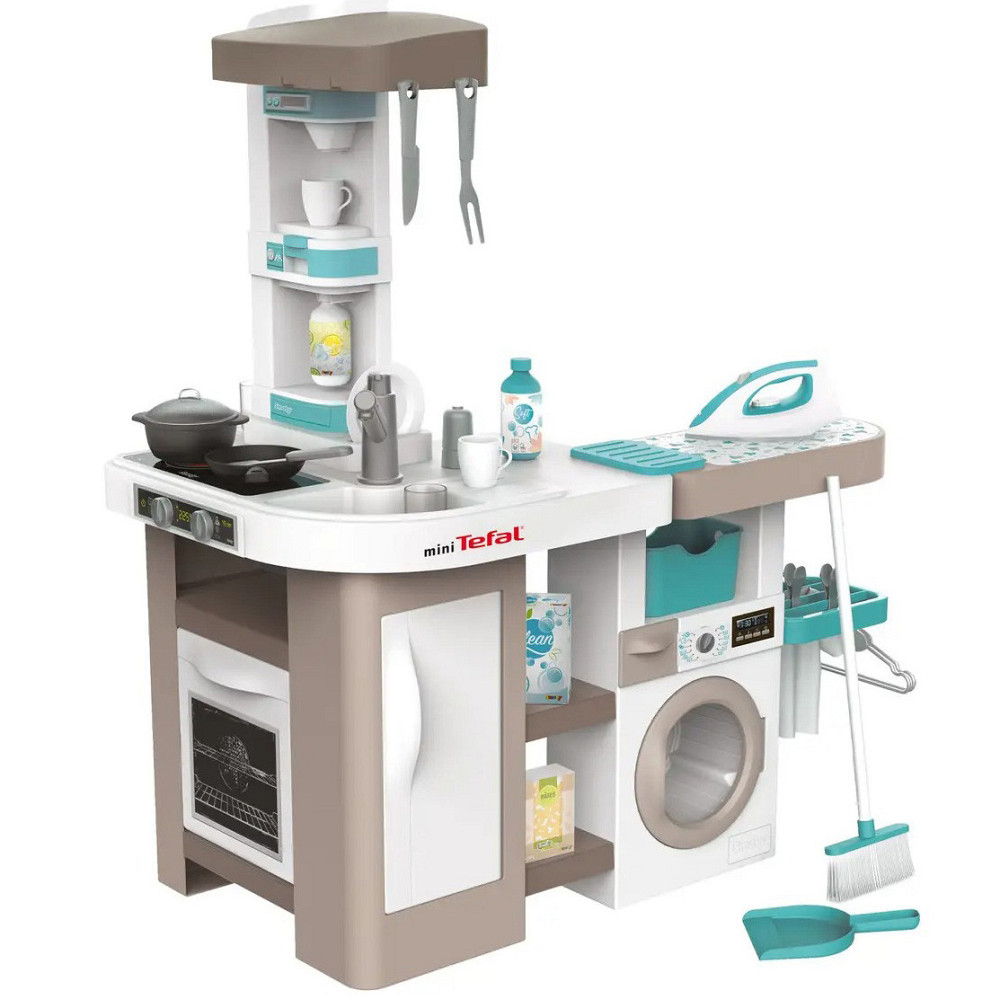 Інтерактивна кухня Smoby 2 в 1 Тефаль. Кухня+Пральня з праскою та сушкою (311050) Київ - фото 1