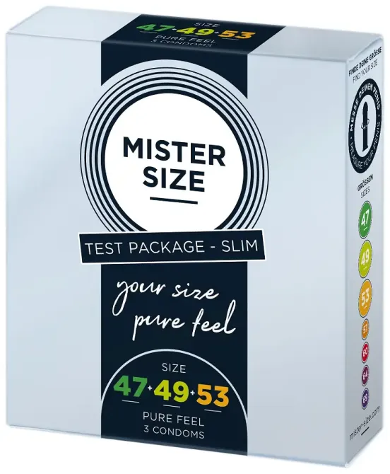 Набір презервативів Mister Size - pure feel - 47–49–53 (3 condoms), 3 розміри, товщина 0,05 мм Львів - фото 2